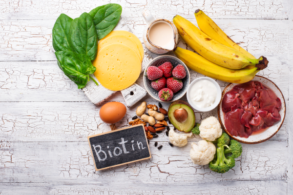 Biotin-rich foods like eggs, liver, fish, nuts, seeds, and vegetables such as cauliflower and mushrooms support keratin production, which is essential for hair growth.